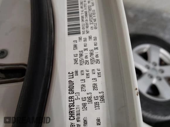 ✅ 2013 Dodge Journey Canada Value • VIN: 3C4PDCAB5DT709763 • Lot: 35578182. Listed on Copart with 86,965 mi. Free auction sales archive from the USA and detailed vehicle history report at DreamBid. Image 10.