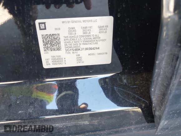 ✅ 2018 Cadillac Escalade Luxury • VIN: 1GYS4BKJ7JR364244 • Лот: 43487112. Опубликован ранее на IAAI с пробегом 99 573 миль. Бесплатный доступ к архиву аукционных продаж из США и подробный отчёт об истории автомобиля на DreamBid. Изображение 9.