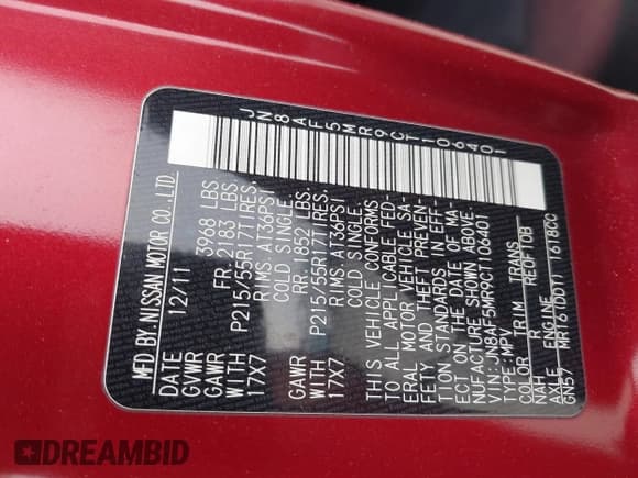 ✅ 2012 Nissan Juke SL • VIN: JN8AF5MR9CT106401 • Lot: 41416855. Listed on IAAI with 231,138 mi. Free auction sales archive from the USA and detailed vehicle history report at DreamBid. Image 9.