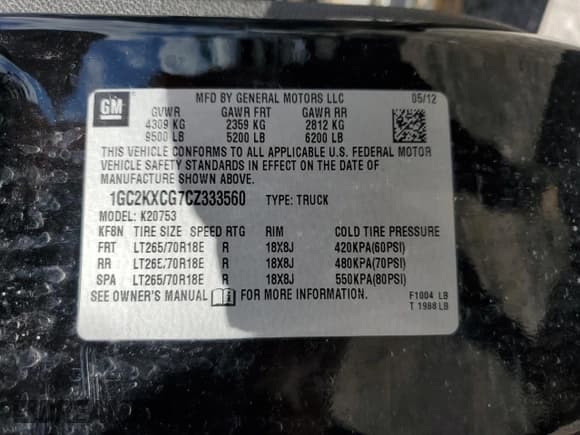 ✅ 2012 Chevrolet Silverado 2500HD LT • VIN: 1GC2KXCG7CZ333560 • Lot: 69133275. Wystawiony na Copart z przebiegiem 147 784 mil. Bezpłatny archiwum sprzedaży aukcyjnych z USA i szczegółowy raport historii pojazdu na DreamBid. Zdjęcie 12.