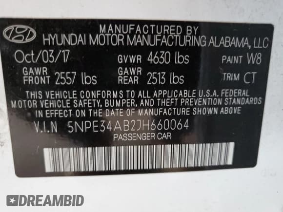 ✅ 2018 Hyundai Sonata Limited Plus • VIN: 5NPE34AB2JH660064 • Lot: 50031053. Listed on Copart with 56,510 mi. Free auction sales archive from the USA and detailed vehicle history report at DreamBid. Image 12.