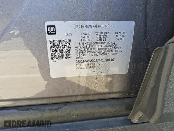 ✅ 2023 Chevrolet Bolt EV 1LT • VIN: 1G1FW6S08P4179036 • Lot: 45996235. Wystawiony na Copart z przebiegiem 35 774 mil. Bezpłatny archiwum sprzedaży aukcyjnych z USA i szczegółowy raport historii pojazdu na DreamBid. Zdjęcie 14.