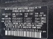 ✅ 2012 Hyundai Santa Fe GLS • VIN: 5XYZGDAB1CG100634 • Lot: 43607374. Listed on IAAI with 178,389 mi. Free auction sales archive from the USA and detailed vehicle history report at DreamBid. Image 9.