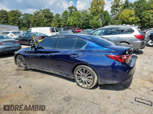 ✅ 2021 Infiniti Q50 Red Sport 400 • VIN: JN1FV7DP3MM850167 • Lot: 81307485. Listed on Copart with 47,760 mi. Free auction sales archive from the USA and detailed vehicle history report at DreamBid. Image 2.