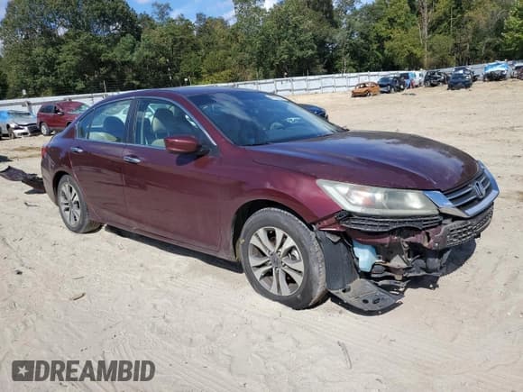✅ 2013 Honda Accord LX • VIN: 1HGCR2F36DA107295 • Lot: 82308275. Listed on Copart with 187,765 mi. Free auction sales archive from the USA and detailed vehicle history report at DreamBid. Image 4.
