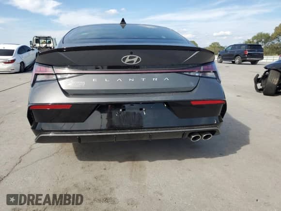 2024 Hyundai Elantra N Line with VIN KMHLR4DF8RU748800, listed as a Copart auction lot 81565935 with 10,261 mi miles and Clean title. Bid and sale history available at DreamBid. Image 6.