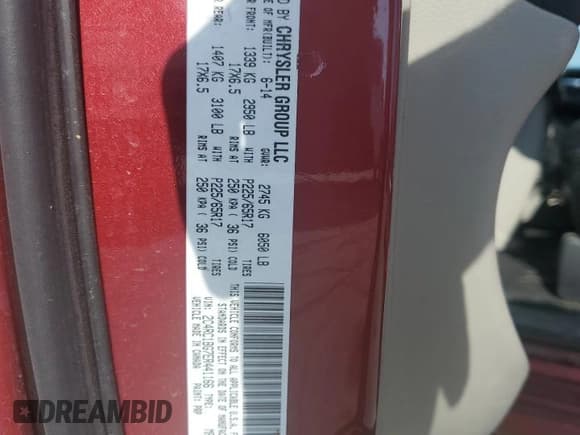 ✅ 2014 Chrysler Town & Country Touring • VIN: 2C4RC1BG7ER441166 • Лот: 84577735. Опубликован ранее на Copart с пробегом 207 484 миль. Бесплатный доступ к архиву аукционных продаж из США и подробный отчёт об истории автомобиля на DreamBid. Изображение 13.