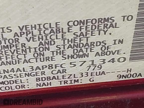 ✅ 2015 Nissan Altima S • VIN: 1N4AL3AP8FC571340 • Lot: 43697989. Wystawiony na IAAI z przebiegiem 114 713 mil. Bezpłatny archiwum sprzedaży aukcyjnych z USA i szczegółowy raport historii pojazdu na DreamBid. Zdjęcie 9.