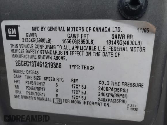 ✅ 2006 Chevrolet Silverado 1500 LT1 • VIN: 2GCEC13T461219355 • Лот: 41498466. Опубликован ранее на IAAI с пробегом 216 160 миль. Бесплатный доступ к архиву аукционных продаж из США и подробный отчёт об истории автомобиля на DreamBid. Изображение 9.