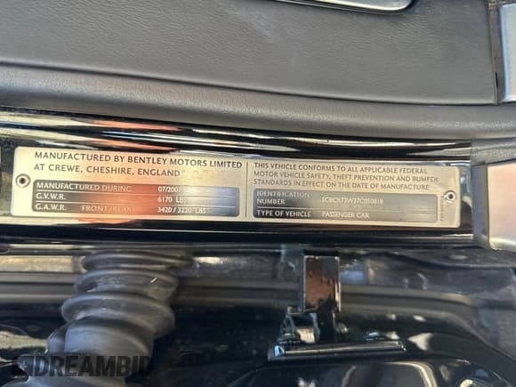 ✅ 2007 Bentley Continental GT • VIN: SCBCR73W37C050818 • Lot: 65726555. Wystawiony na Copart z przebiegiem 116 428 mil. Bezpłatny archiwum sprzedaży aukcyjnych z USA i szczegółowy raport historii pojazdu na DreamBid. Zdjęcie 10.