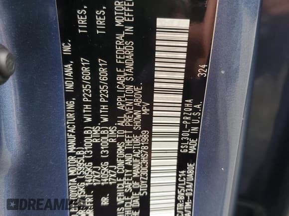 ✅ 2017 Toyota Sienna XLE • VIN: 5TDYZ3DC3HS781989 • Lot: 93470555. Wystawiony na Copart z przebiegiem 68 810 mil. Bezpłatny archiwum sprzedaży aukcyjnych z USA i szczegółowy raport historii pojazdu na DreamBid. Zdjęcie 13.