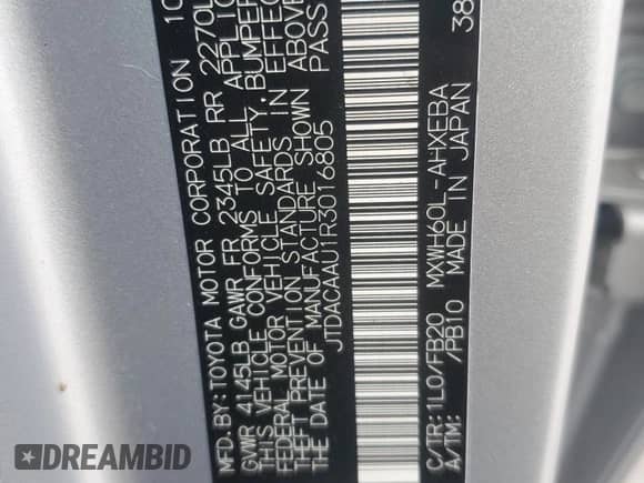 2024 Toyota Prius LE z VIN JTDACAAU1R3016805, wystawiony jako Copart lot #72000485 z przebiegiem 27 120 mil mil oraz Szkoda całkowita • Salvage title. Historia ofert i sprzedaży dostępna na DreamBid. Obrazek 12.