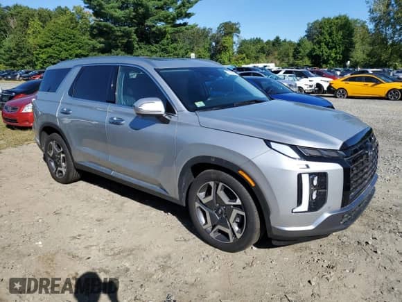 2024 Hyundai Palisade Limited with VIN KM8R5DGE2RU674640, listed as a Copart auction lot 70155865 with 19,875 mi miles and Salvage title. Bid and sale history available at DreamBid. Image 4.