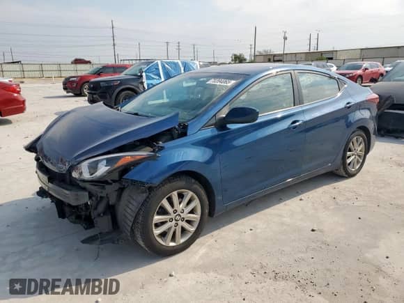 2014 Hyundai Elantra SE z VIN KMHDH4AE0EU113938, wystawiony jako Copart lot #70394065 z przebiegiem 90 020 mil mil oraz Szkoda całkowita • Salvage title. Historia ofert i sprzedaży dostępna na DreamBid. Obrazek 1.