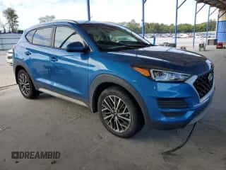 2021 Hyundai Tucson SEL z VIN KM8J33AL4MU343295, wystawiony jako Copart lot #71254965 z przebiegiem 45 869 mil mil oraz Szkoda całkowita • Salvage title. Historia ofert i sprzedaży dostępna na DreamBid. Obrazek 4.