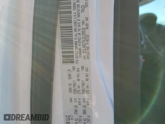 ✅ 2018 Ram 1500 Tradesman • VIN: 3C6JR6DTXJG129532 • Lot: 92696125. Listed on Copart with 141,237 mi. Free auction sales archive from the USA and detailed vehicle history report at DreamBid. Image 12.