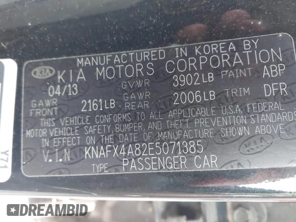 ✅ 2014 Kia Forte EX • VIN: KNAFX4A82E5071385 • Lot: 43807229. Wystawiony na IAAI z przebiegiem 161 051 mil. Bezpłatny archiwum sprzedaży aukcyjnych z USA i szczegółowy raport historii pojazdu na DreamBid. Zdjęcie 9.