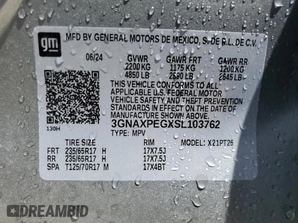 ✅ 2025 Chevrolet Equinox AWD LT • VIN: 3GNAXPEGXSL103762 • Lot: 56555695. Wystawiony na Copart z przebiegiem Nie podano. Bezpłatny archiwum sprzedaży aukcyjnych z USA i szczegółowy raport historii pojazdu na DreamBid. Zdjęcie 13.