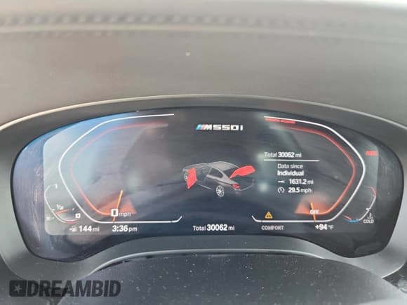 ✅ 2020 BMW 5 Series M550i xDrive • VIN: WBAJS7C02LCD05408 • Lot: 60268875. Wystawiony na Copart z przebiegiem 30 062 mil. Bezpłatny archiwum sprzedaży aukcyjnych z USA i szczegółowy raport historii pojazdu na DreamBid. Zdjęcie 9.