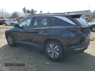 ✅ 2023 Hyundai Tucson Blue • VIN: KM8JBCA16PU119497 • Lot: 43737424. Wystawiony na Copart z przebiegiem 7 851 mil. Bezpłatny archiwum sprzedaży aukcyjnych z USA i szczegółowy raport historii pojazdu na DreamBid. Zdjęcie 2.