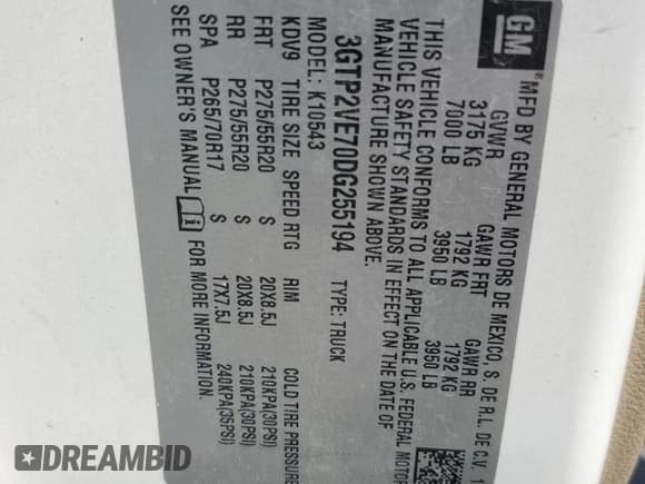 ✅ 2013 GMC Sierra 1500 SLE • VIN: 3GTP2VE70DG255194 • Лот: 81951895. Опубликован ранее на Copart с пробегом 111 676 миль. Бесплатный доступ к архиву аукционных продаж из США и подробный отчёт об истории автомобиля на DreamBid. Изображение 12.