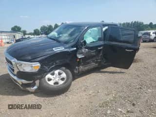 2019 Ram 1500 Big Horn с VIN 1C6RRFFG7KN908995, выставлен на аукционе Copart как лот 66505805 с пробегом Не указан миль и Списание • Salvage title. История ставок и продаж доступна на DreamBid. Изображение 1.