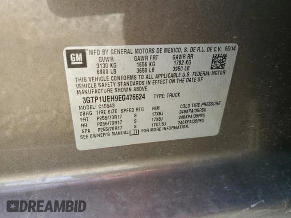 ✅ 2014 GMC Sierra 1500 SLE • VIN: 3GTP1UEH9EG476624 • Лот: 47869315. Опубликован ранее на Copart с пробегом 130 231 миль. Бесплатный доступ к архиву аукционных продаж из США и подробный отчёт об истории автомобиля на DreamBid. Изображение 13.