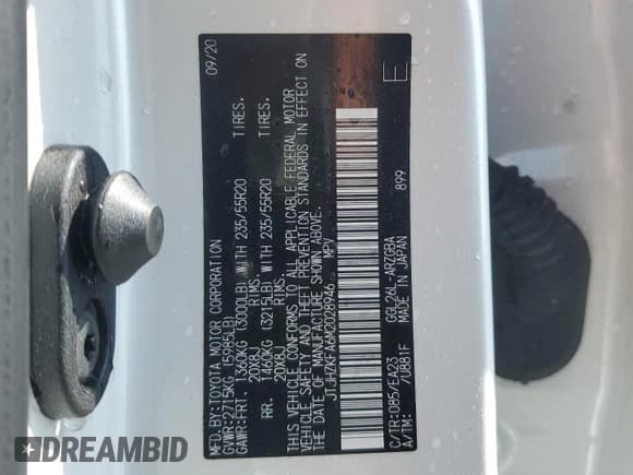 ✅ 2021 Lexus RX 350L • VIN: JTJHZKFA6M2028946 • Lot: 61445525. Listed on Copart with 60,641 mi. Free auction sales archive from the USA and detailed vehicle history report at DreamBid. Image 13.