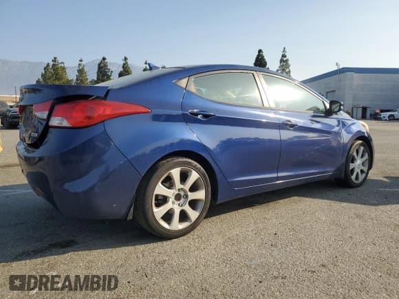 ✅ 2013 Hyundai Elantra Limited • VIN: KMHDH4AE4DU707060 • Lot: 65143745. Listed on Copart with 96,025 mi. Free auction sales archive from the USA and detailed vehicle history report at DreamBid. Image 3.