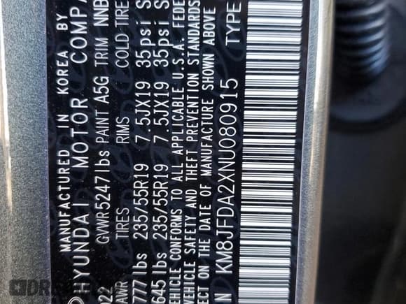 ✅ 2022 Hyundai Tucson Limited • VIN: KM8JFDA2XNU080915 • Lot: 54125404. Wystawiony na Copart z przebiegiem 18 862 mil. Bezpłatny archiwum sprzedaży aukcyjnych z USA i szczegółowy raport historii pojazdu na DreamBid. Zdjęcie 13.