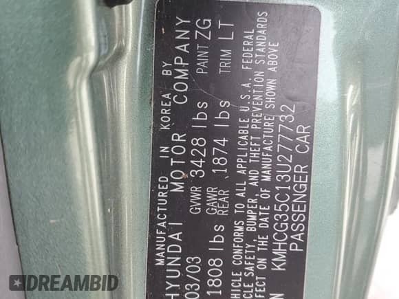 2003 Hyundai Accent GL с VIN KMHCG35C13U277732, выставлен на аукционе Copart как лот 72276634 с пробегом 135 176 миль миль и Списание • Salvage title. История ставок и продаж доступна на DreamBid. Изображение 12.