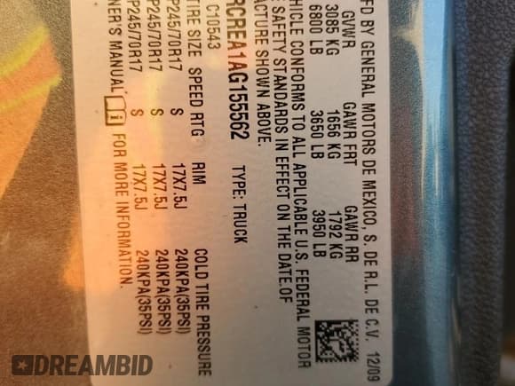 ✅ 2010 Chevrolet Silverado 1500 LS • VIN: 3GCRCREA1AG155562 • Lot: 74097694. Listed on Copart with 162,657 mi. Free auction sales archive from the USA and detailed vehicle history report at DreamBid. Image 13.