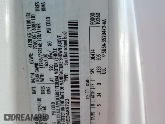 ✅ 2014 Ford Econoline Passenger XL • VIN: 1FBSS3BL1EDA85723 • Lot: 53297125. Wystawiony na Copart z przebiegiem 245 566 mil. Bezpłatny archiwum sprzedaży aukcyjnych z USA i szczegółowy raport historii pojazdu na DreamBid. Zdjęcie 14.