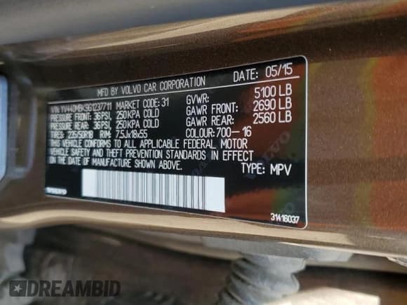 ✅ 2016 Volvo XC70 T5 Drive-E Premier • VIN: YV440MBK9G1237711 • Lot: 56393502. Listed on Copart with 39,073 mi. Free auction sales archive from the USA and detailed vehicle history report at DreamBid. Image 10.