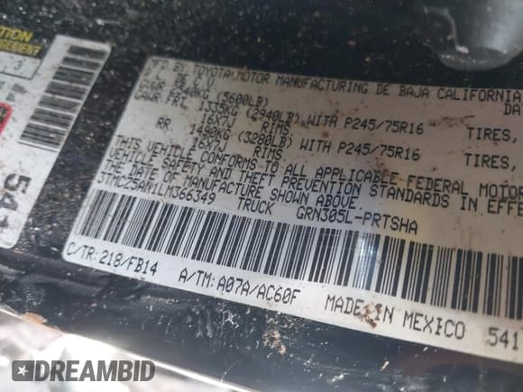 ✅ 2020 Toyota Tacoma SR5 • VIN: 3TMCZ5AN1LM366349 • Lot: 38915629. Wystawiony na IAAI z przebiegiem Nie podano. Bezpłatny archiwum sprzedaży aukcyjnych z USA i szczegółowy raport historii pojazdu na DreamBid. Zdjęcie 9.