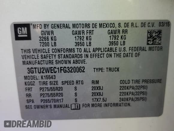 ✅ 2015 GMC Sierra 1500 Denali • VIN: 3GTU2WEC1FG320062 • Lot: 81668345. Listed on Copart with 132,850 mi. Free auction sales archive from the USA and detailed vehicle history report at DreamBid. Image 12.