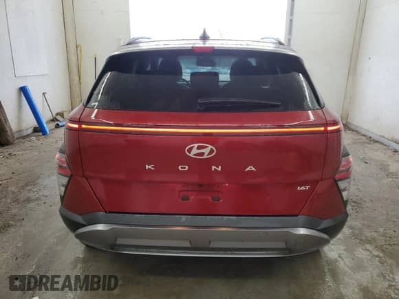 2024 Hyundai Kona Limited with VIN KM8HE3A31RU120681, listed as a Copart auction lot 41613185 with 19,186 mi miles and Clean title. Bid and sale history available at DreamBid. Image 6.