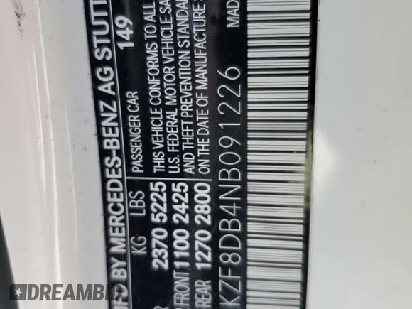 ✅ 2022 Mercedes-Benz E 350 • VIN: W1KZF8DB4NB091226 • Lot: 80803955. Wystawiony na Copart z przebiegiem Nie podano. Bezpłatny archiwum sprzedaży aukcyjnych z USA i szczegółowy raport historii pojazdu na DreamBid. Zdjęcie 12.