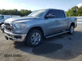 2022 Ram 1500 Big Horn with VIN 1C6RRFFG5NN297580, listed as a Copart auction lot 70990105 with 376 mi miles and Clean title. Bid and sale history available at DreamBid. Image 1.
