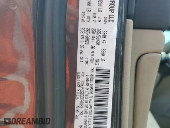 ✅ 2014 Jeep Grand Cherokee Overland • VIN: 1C4RJFCG8EC220363 • Lot: 66796665. Listed on Copart with 122,401 mi. Free auction sales archive from the USA and detailed vehicle history report at DreamBid. Image 13.