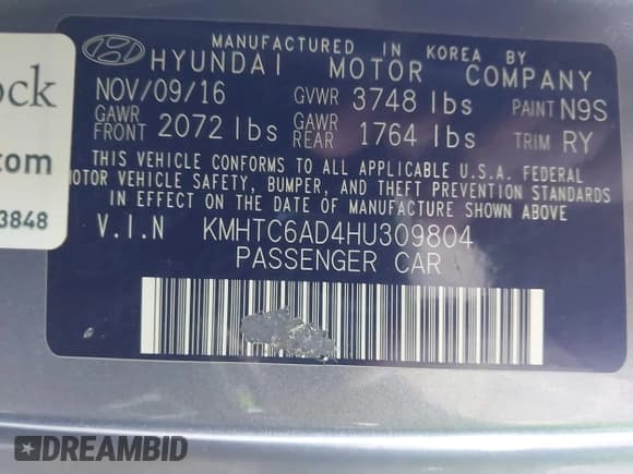 ✅ 2017 Hyundai Veloster Value Edition • VIN: KMHTC6AD4HU309804 • Lot: 43441272. Wystawiony na IAAI z przebiegiem 99 124 mil. Bezpłatny archiwum sprzedaży aukcyjnych z USA i szczegółowy raport historii pojazdu na DreamBid. Zdjęcie 9.