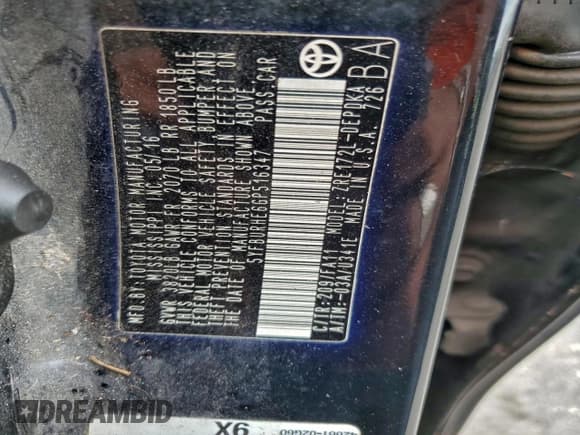 ✅ 2016 Toyota Corolla LE • VIN: 5YFBURHE6GP516347 • Lot: 92309615. Wystawiony na Copart z przebiegiem 165 137 mil. Bezpłatny archiwum sprzedaży aukcyjnych z USA i szczegółowy raport historii pojazdu na DreamBid. Zdjęcie 12.