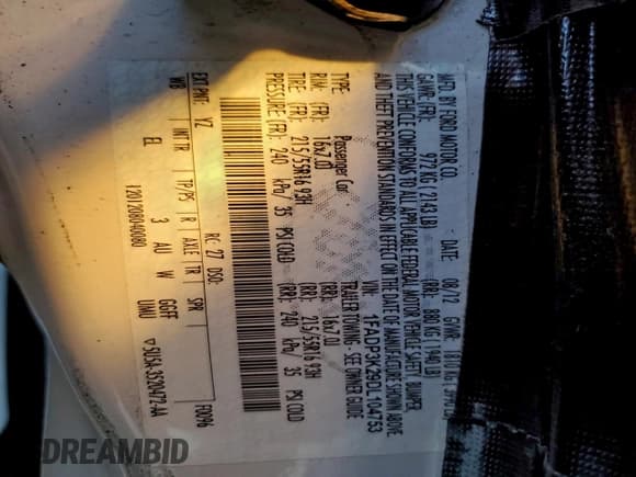 ✅ 2013 Ford Focus SE • VIN: 1FADP3K29DL104753 • Lot: 94270925. Wystawiony na Copart z przebiegiem 165 719 mil. Bezpłatny archiwum sprzedaży aukcyjnych z USA i szczegółowy raport historii pojazdu na DreamBid. Zdjęcie 12.