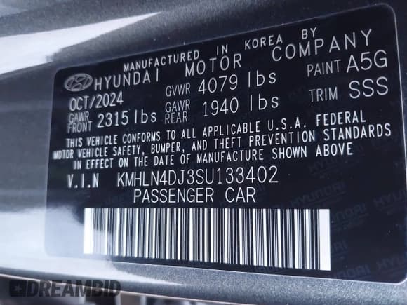 ✅ 2025 Hyundai Elantra Limited • VIN: KMHLN4DJ3SU133402 • Лот: 43040763. Опубликован ранее на IAAI с пробегом 1 677 миль. Бесплатный доступ к архиву аукционных продаж из США и подробный отчёт об истории автомобиля на DreamBid. Изображение 9.