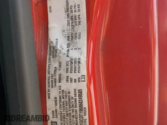 ✅ 2006 Chevrolet Colorado 1LT • VIN: 1GCDT196868249565 • Lot: 59225745. Listed on Copart with 245,478 mi. Free auction sales archive from the USA and detailed vehicle history report at DreamBid. Image 12.