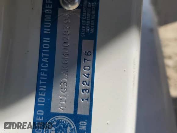 2021 Toyota Camry Hybrid SE с VIN 4T1G31AK6MU028794, выставлен на аукционе Copart как лот 70559935 с пробегом Не указан миль и Чистый • Clean title. История ставок и продаж доступна на DreamBid. Изображение 12.