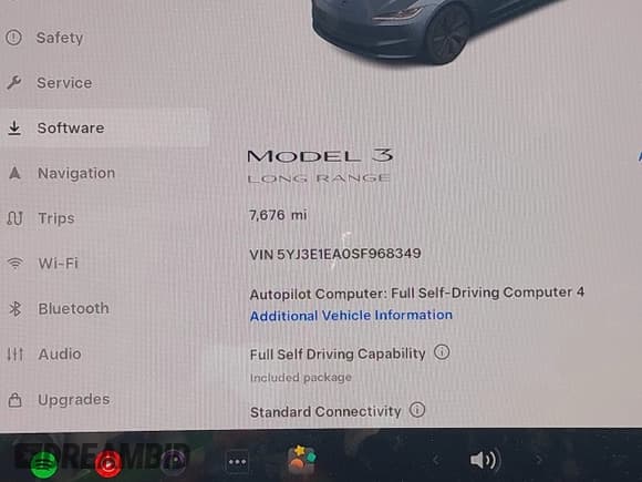 ✅ 2025 Tesla Model 3 Long Range • VIN: 5YJ3E1EA0SF968349 • Lot: 43070338. Wystawiony na IAAI z przebiegiem 7 676 mil. Bezpłatny archiwum sprzedaży aukcyjnych z USA i szczegółowy raport historii pojazdu na DreamBid. Zdjęcie 7.