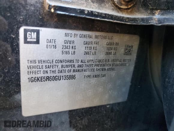 ✅ 2016 Cadillac CT6 Luxury AWD • VIN: 1G6KE5R60GU135886 • Lot: 82280885. Wystawiony na Copart z przebiegiem 77 811 mil. Bezpłatny archiwum sprzedaży aukcyjnych z USA i szczegółowy raport historii pojazdu na DreamBid. Zdjęcie 12.