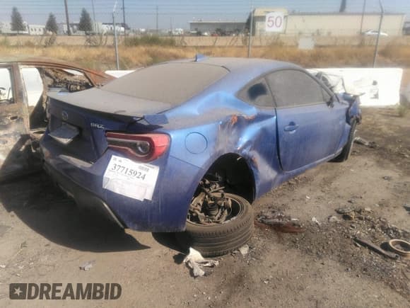 ✅ 2017 Subaru BRZ Limited • VIN: JF1ZCAC16H9602407 • Lot: 37715924. Listed on IAAI with Not provided. Free auction sales archive from the USA and detailed vehicle history report at DreamBid. Image 4.