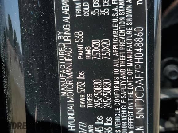 2023 Hyundai Santa Cruz Night Edition z VIN 5NTJCDAF7PH048860, wystawiony jako Copart lot #72808944 z przebiegiem 11 449 mil mil oraz Szkoda całkowita • Salvage title. Historia ofert i sprzedaży dostępna na DreamBid. Obrazek 12.